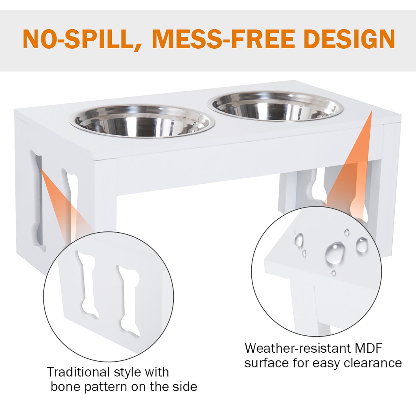 Comedero Elevado AURA Modern 23" - Madera Resistente para Perros Medianos.