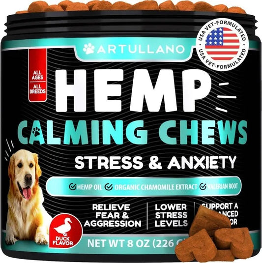 AURA Hemp Calming - 120 Masticables Relajantes para Estrés y Ansiedad.