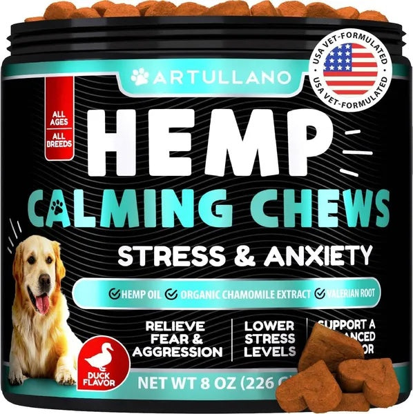 AURA Hemp Calming - 120 Masticables Relajantes para Estrés y Ansiedad.